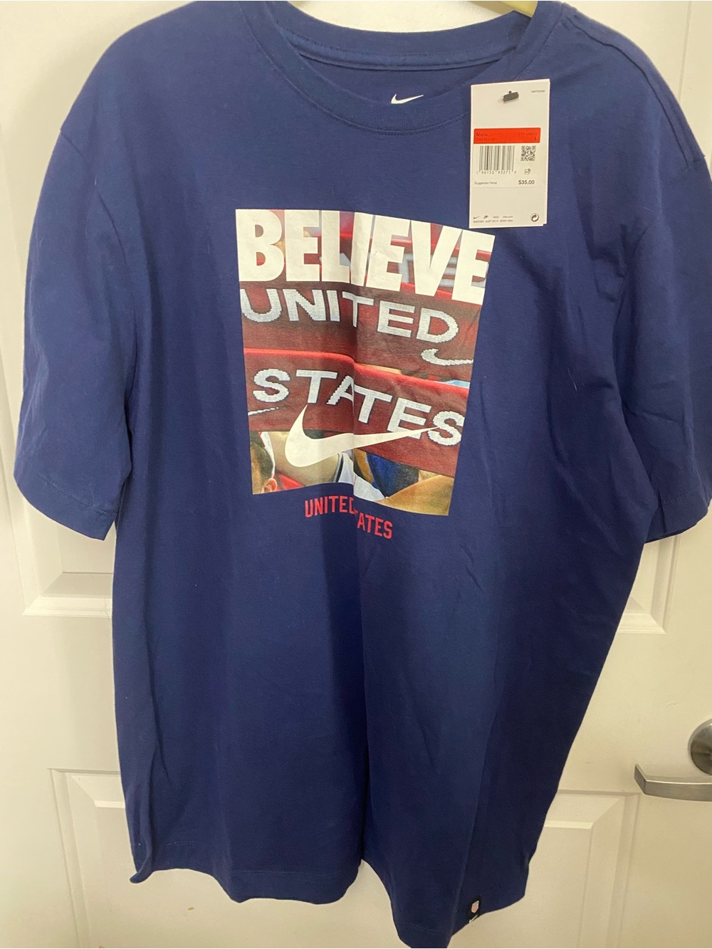 Nike Men’s Navy Blue 'Believe United States' Graphic Tee